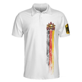 Golf Skull German Flag Short Sleeve Polo Shirt Black Wet Paint Skull Polo Shirt Germany Golf Shirt For Men - 3