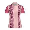 Queen Of The Golf Course Short Sleeve Women Polo Shirt Leopard Pattern Golf Polo Shirt Gift For Female Golfers - 3