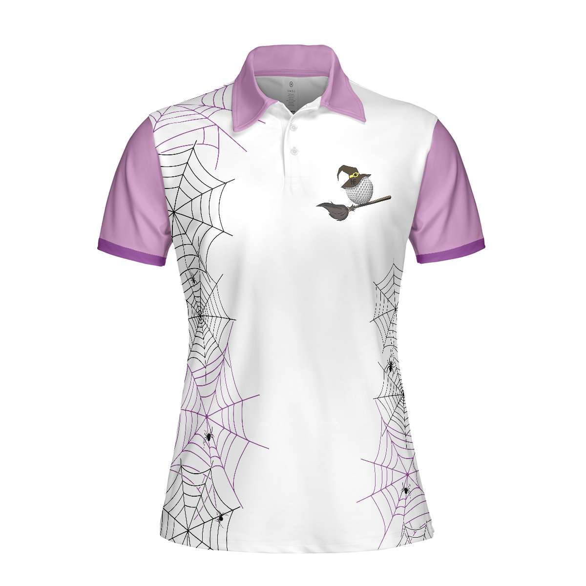 Come We Fly Golf Short Sleeve Women Polo Shirt Witch Halloween Golf Shirt For Ladies - 3