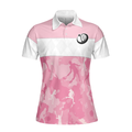 Queen Of The Court Short Sleeve Women Polo Shirt White And Pink Shirt For Women Unique Female Tennis Gift - 3