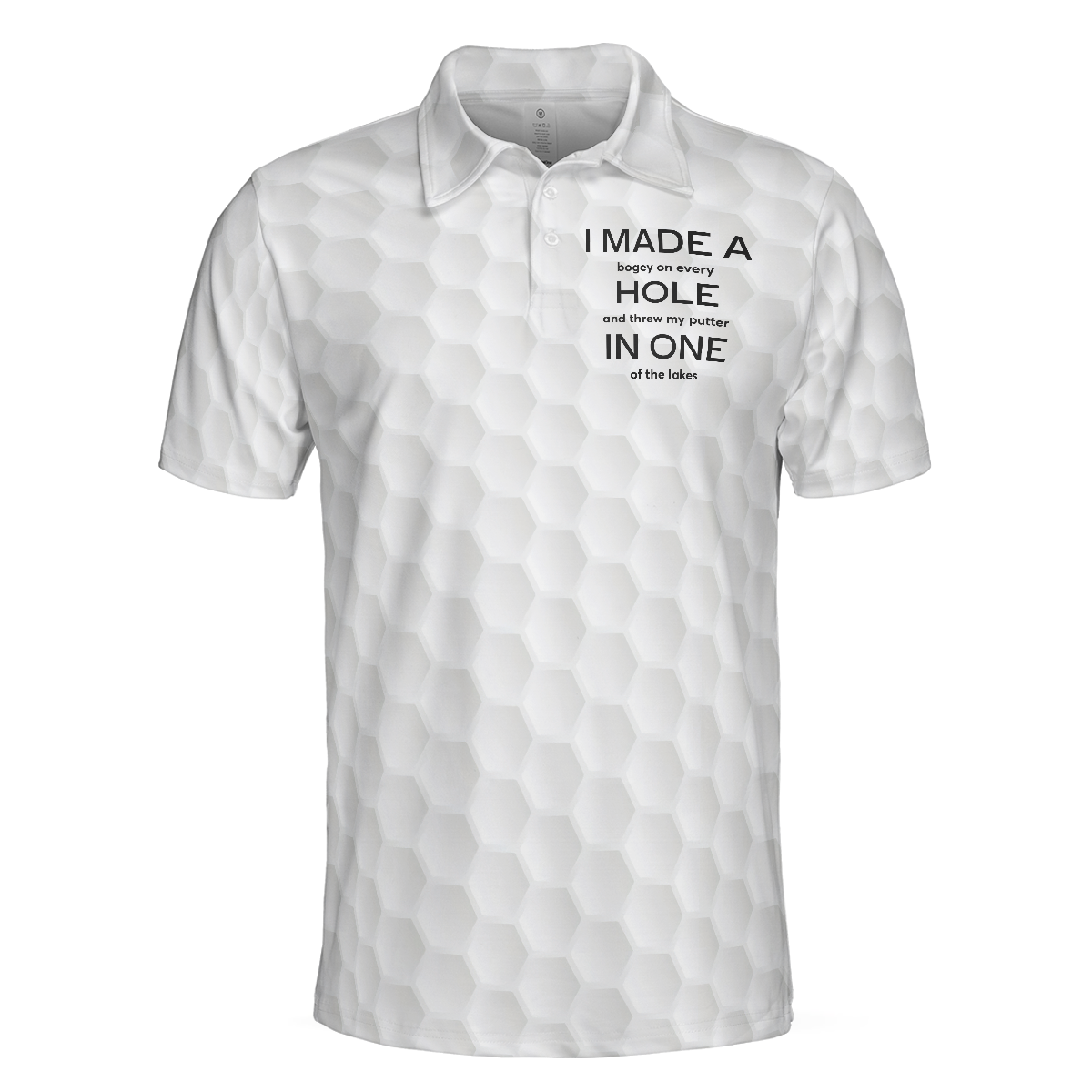 Bear Play Golf And Drink Bourbon White Golf Polo Shirt Funny Golf Shirt For Men - 3