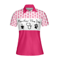 Plan For The Day Nurse Life Short Sleeve Women Polo Shirt Pink And White Nurse Vibes Shirt For Women - 3