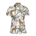 Tropical Coconut Leopard Tennis Shirt For Women Short Sleeve Women Polo Shirt - 3