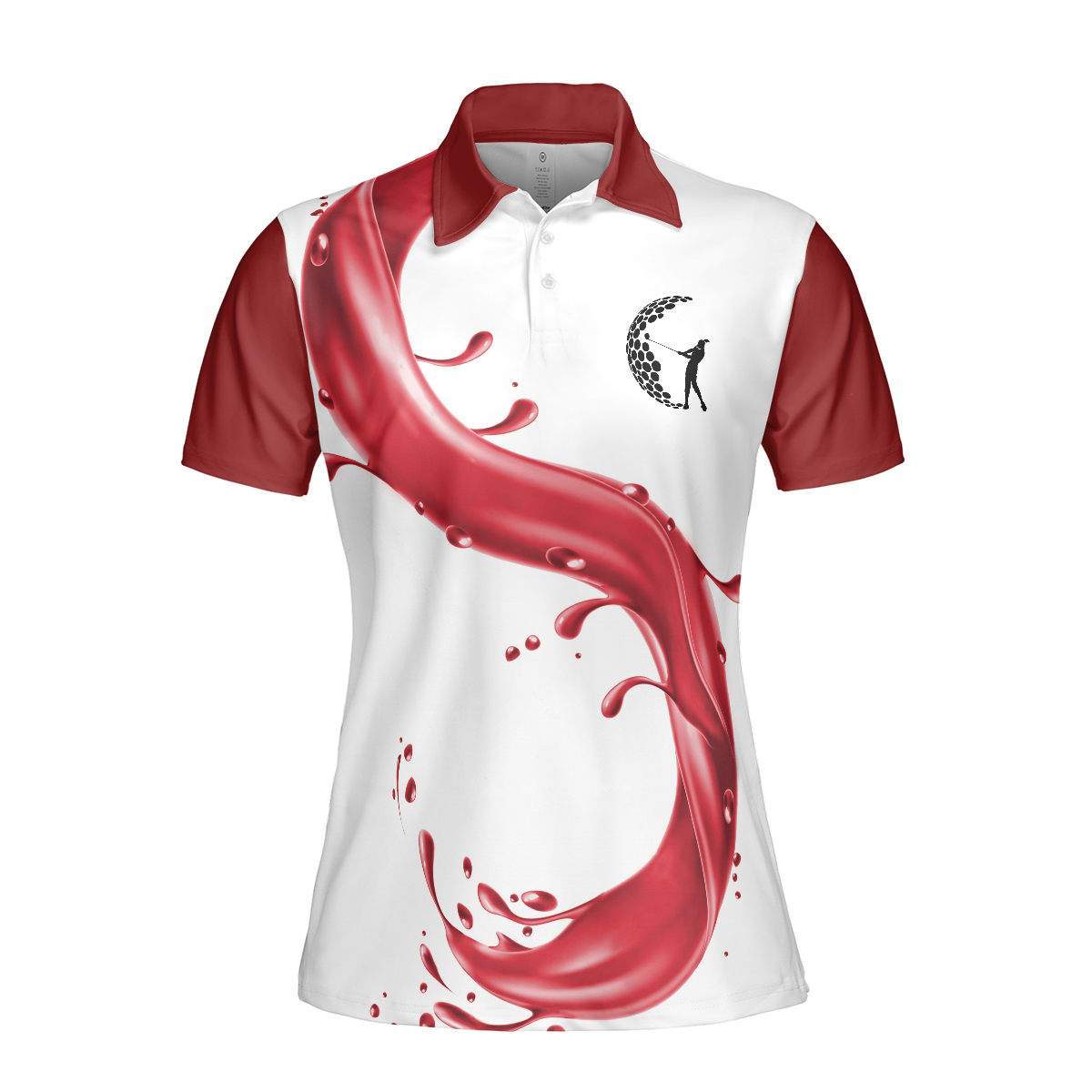 Thats What I Do I Play Golf I Drink Wine Short Sleeve Women Polo Shirt - 3