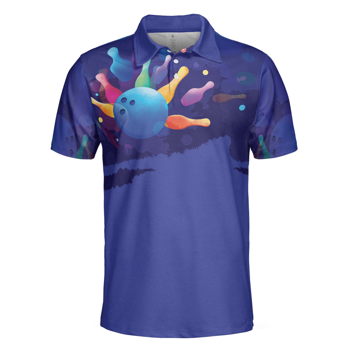 This is how I roll Mens Blue Bowling Polo Shirt - 3