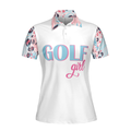 Golf Girl Leopard Pattern Short Sleeve Women Polo Shirt Unique Golf Shirt For Ladies Golf Gift For Women - 3