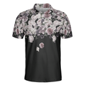 Pink And Purple Roses Polo Shirt Roses Seamless Pattern Polo Shirt Best Rose Themed Shirt For Adults - 3