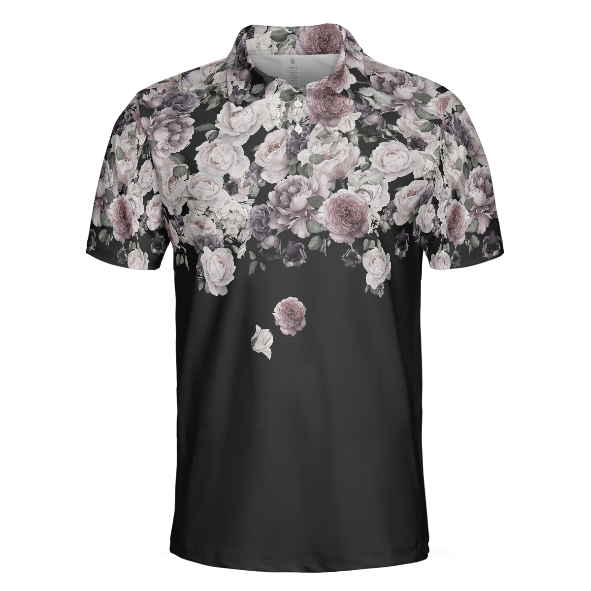 Pink And Purple Roses Polo Shirt Roses Seamless Pattern Polo Shirt Best Rose Themed Shirt For Adults - 3