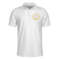 Golf Swing Life Cycle White Golf Polo Shirt Best Golf Shirt For Men - 3