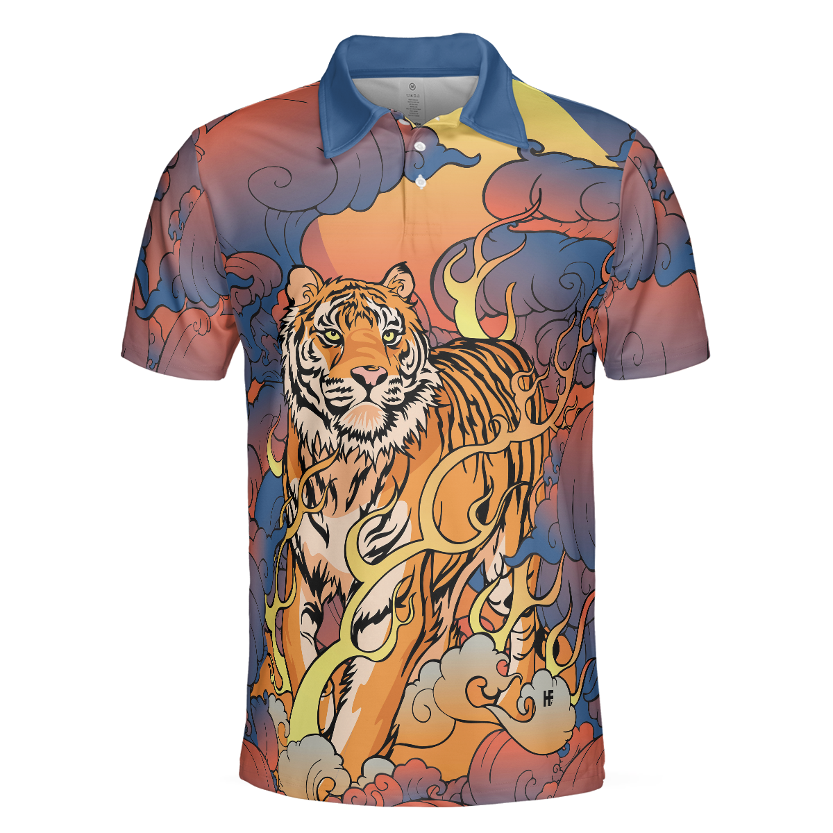 Oriental Powerful Tiger Polo Shirt Cool Tiger Shirt For Men Tiger Gift Idea - 3