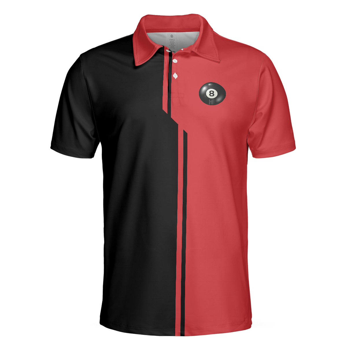 Aim Shoot Swear Repeat V2 Polo Shirt Black And Red Billiards Shirt For Men Gift For Billiards Lovers - 3