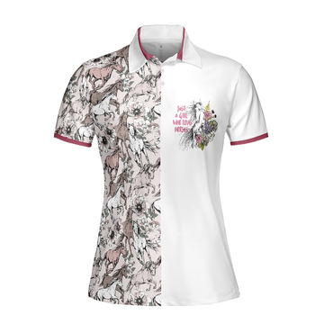 Just A Girl Who Loves Horses Short Sleeve Women Polo Shirt - 1