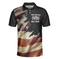 Make America Golf Again Custom Polo Shirt Personalized Black Hornet Nest Pattern American Flag Golf Shirt For Men - 3