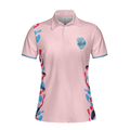 Queen Of The Lanes Bowling Short Sleeve Women Polo Shirt Pink Ladies Bowling Shirt Tenpin Bowling Shirt - 3