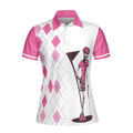 Never Underestimate A Woman Who Loves Golf Short Sleeve Women Polo Shirt - 3