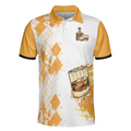 Golfing And Drinking Solve My Problems Polo Shirt Argyle Pattern Whisky Polo Shirt Wine Golf Shirt For Men - 3