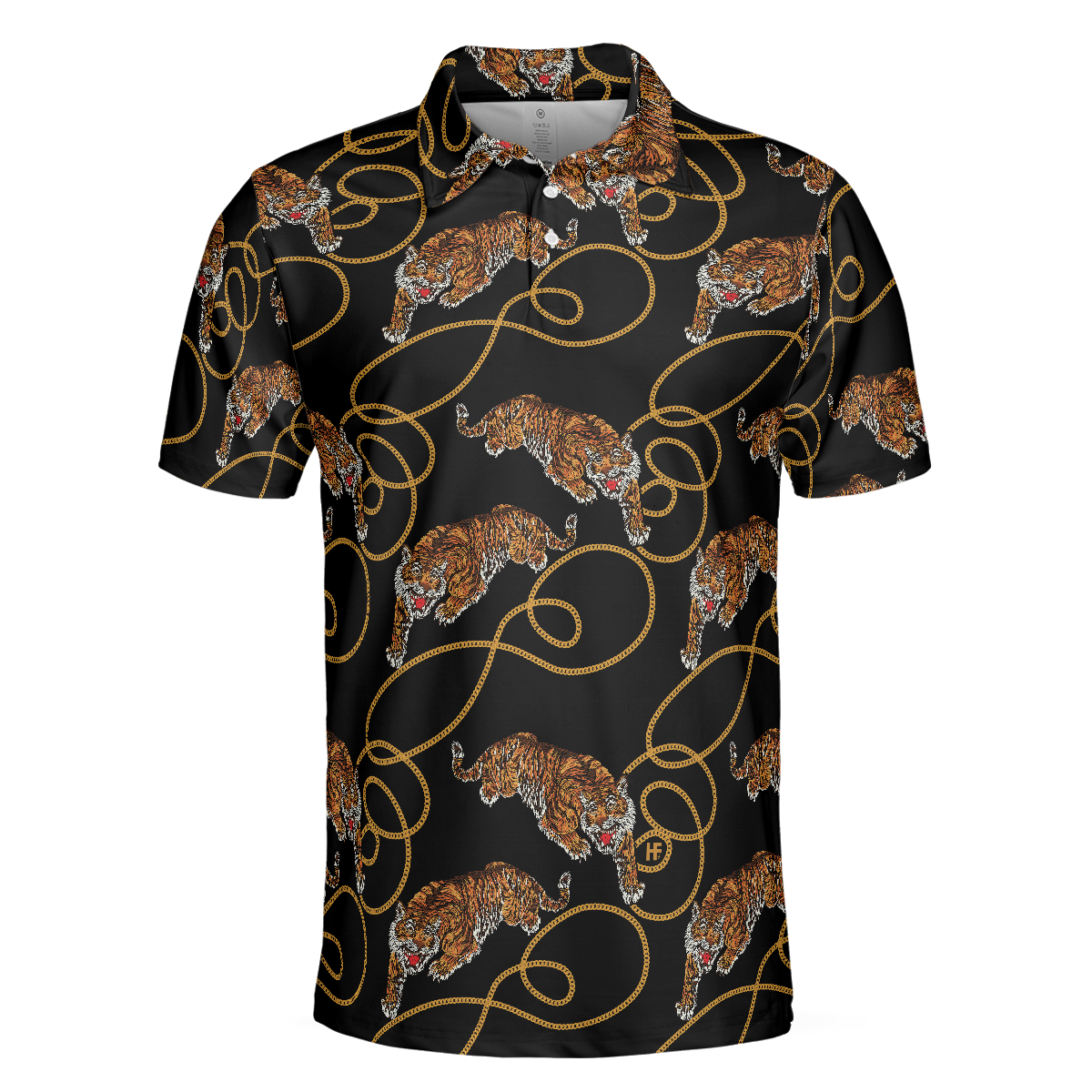 Tiger Line Polo Shirt Cool Tiger Polo Shirt For Men Tiger Shirt Short Sleeve Gift For Tiger Lover - 3