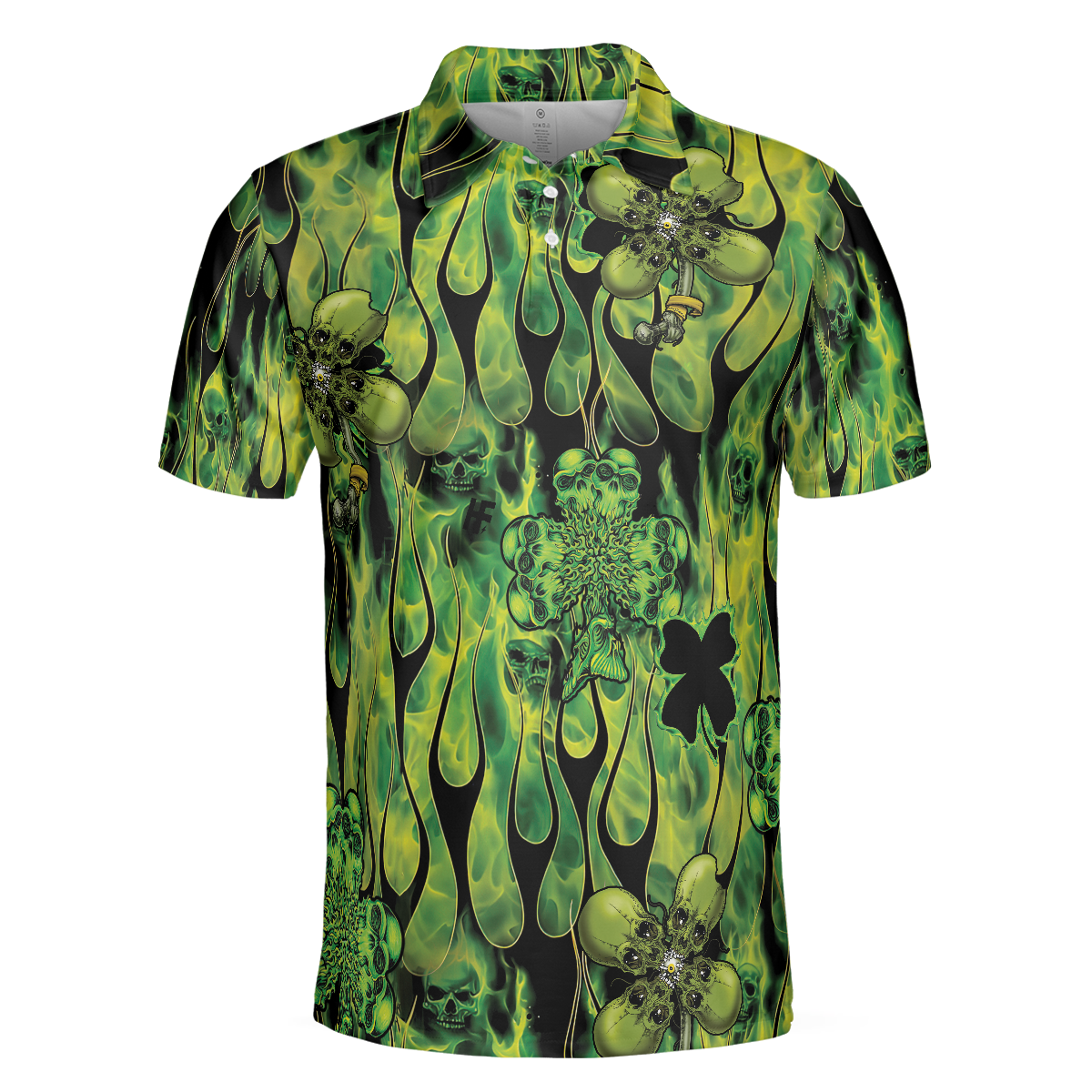 Irish Skull Saint Patricks Polo Shirt Green Skull St Patrick Day Polo Shirt Best Gift Idea For Irish Friends - 3