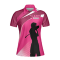 This Girl Can Golf Girl V2 Short Sleeve Women Polo Shirt Pink Golf Shirt For Ladies Cool Female Golf Gift - 3