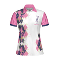 Cooking Is Like Golf Slice Chip And Put On Some Greens Women Polo Shirt Argyle Pattern Funny Golf Polo Shirt For Ladies - 3