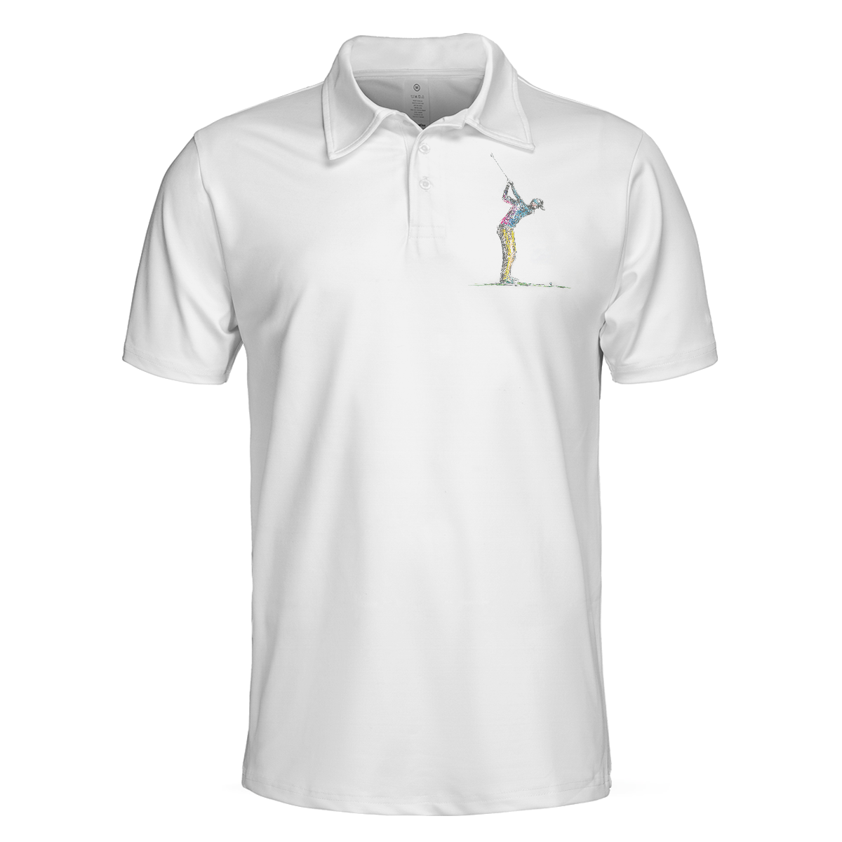 Things My Dad Love Golfing And Bourbon Whiskey Golf Polo Shirt White Drinking Golfer Polo Shirt For Men - 3