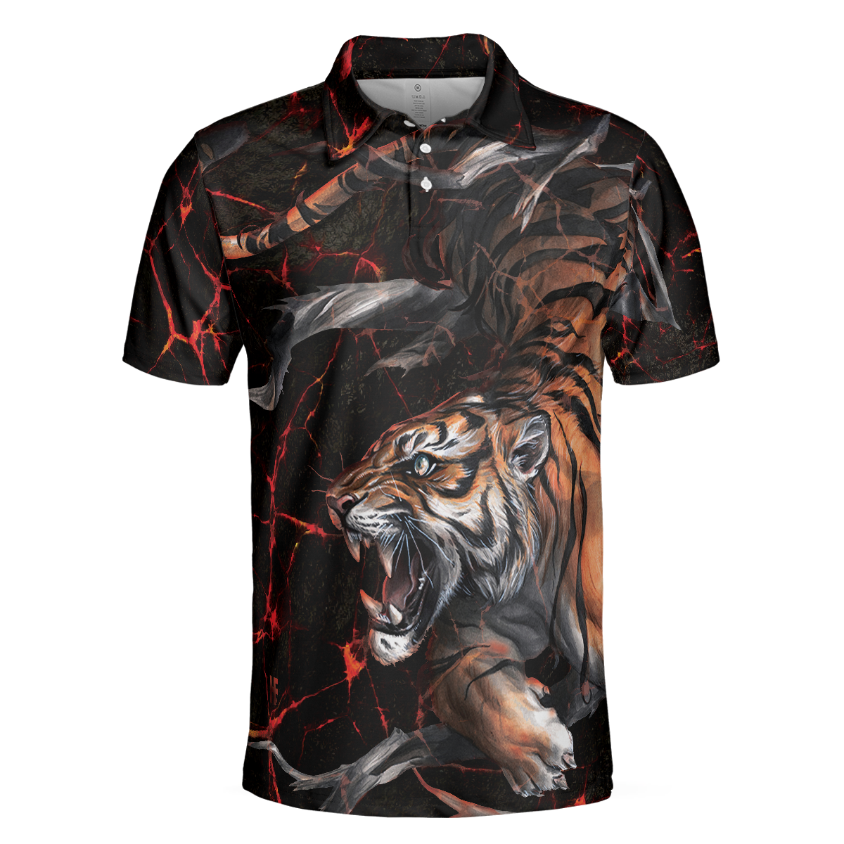 Tiger In The Dark Polo Shirt Cool Tiger Polo Shirt For Men Short Sleeve Tiger Shirt Gift Idea - 3