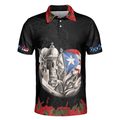 Puerto Rico Manga Flower Polo Shirt US Polo Shirt For Men And Women Best Gift For American Fans - 2