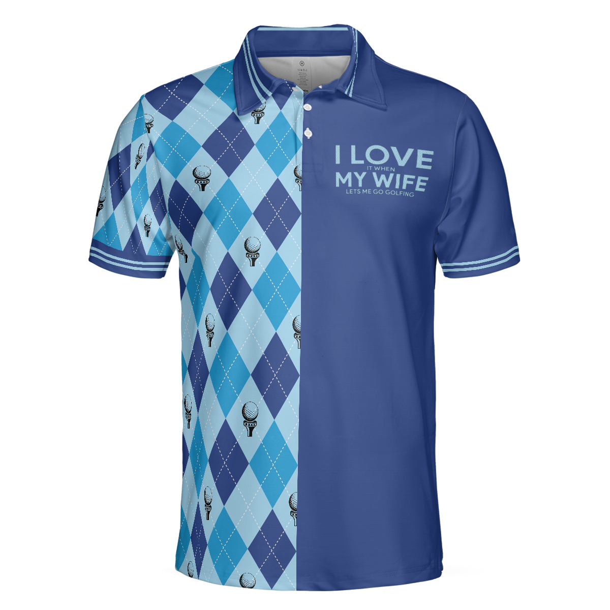 I Love It When My Wife Lets Me Go Golfing Men Polo Shirt Seamless Pattern Husband Golf Shirt For Men - 3