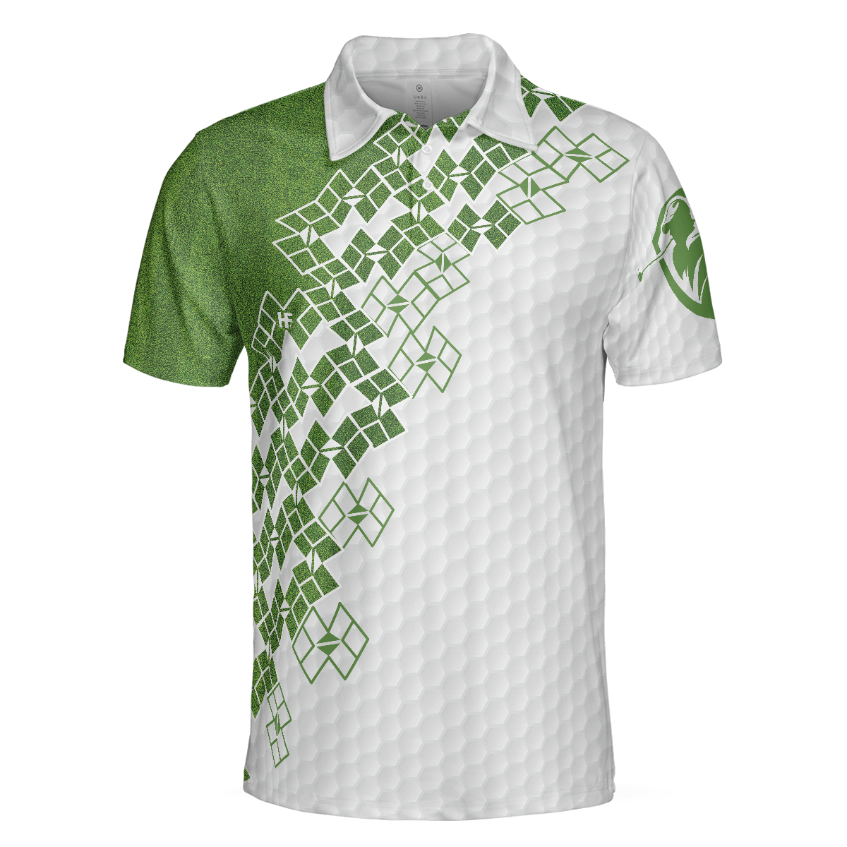 Elegant Golf In Green Golf Polo Shirt White And Green Golf Shirt For Men Unique Gift For Golfers - 3