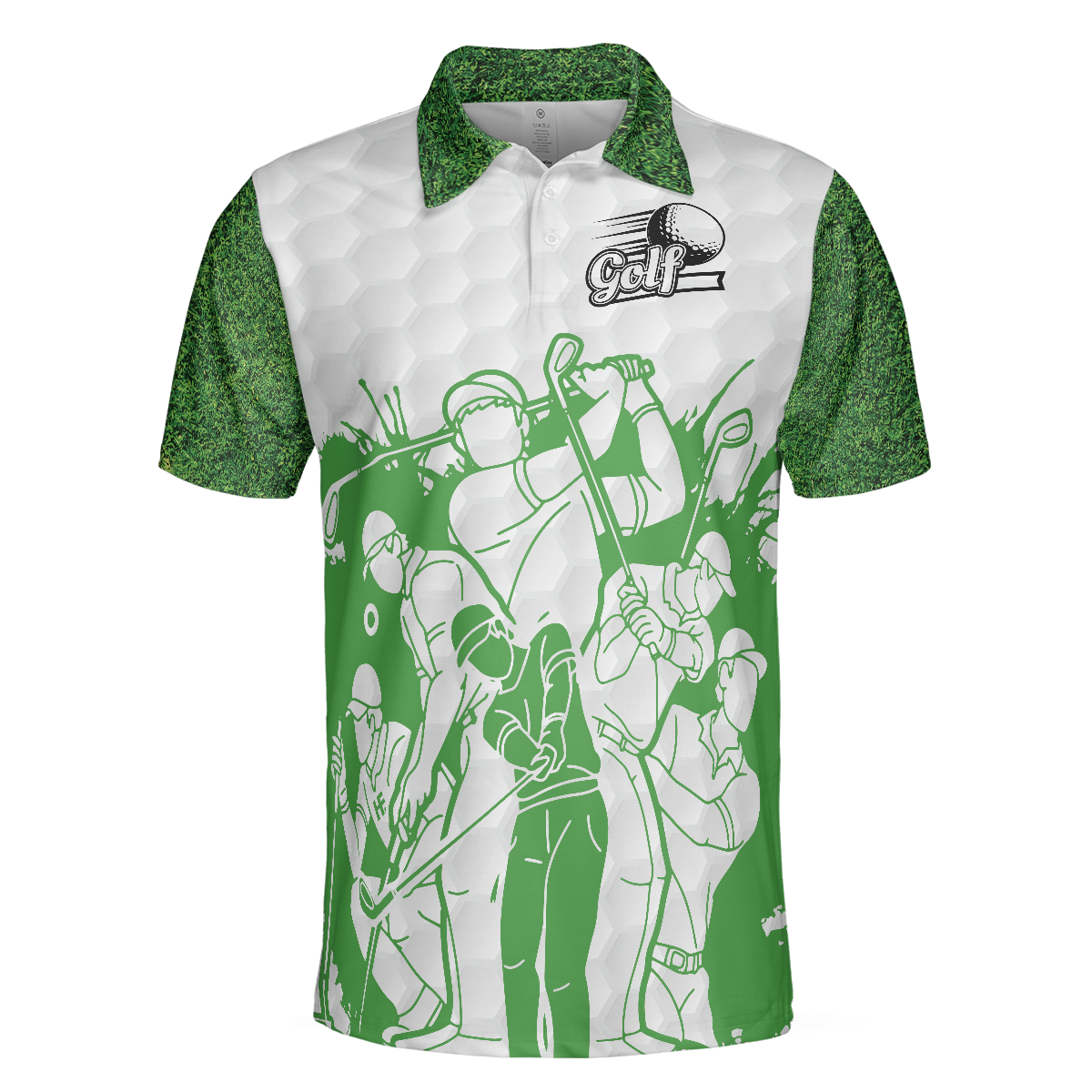 King Of The Green Golf Polo Shirt White And Green Golf Shirt For Men Cool Gift For Golfers - 3