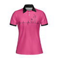 Heartbeat Golf Lady Pink Golf Short Sleeve Women Polo Shirt Best Golf Gift For Women - 3