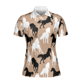 Horses Lover Shirt For Women Short Sleeve Women Polo Shirt - 3