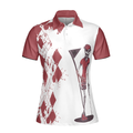 Golf Nine And Drink Wine Short Sleeve Women Polo Shirt - 3