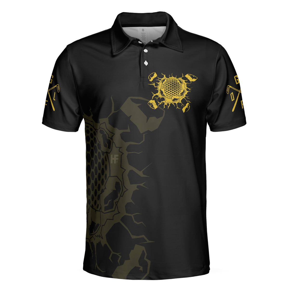 Golfing Is My Superpower Golf Polo Shirt Black Golf Club Shirt For Male Players Cool Golf Gift For Men - 3