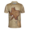 Texas The Lone Star State Polo Shirt Texas State Map Longhorn Polo Shirt Texas Proud Shirt For Men - 3