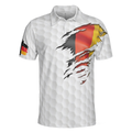 Golf German Flag Polo Shirt White Golf Pattern Polo Shirt Germany Golf Shirt For Men - 3