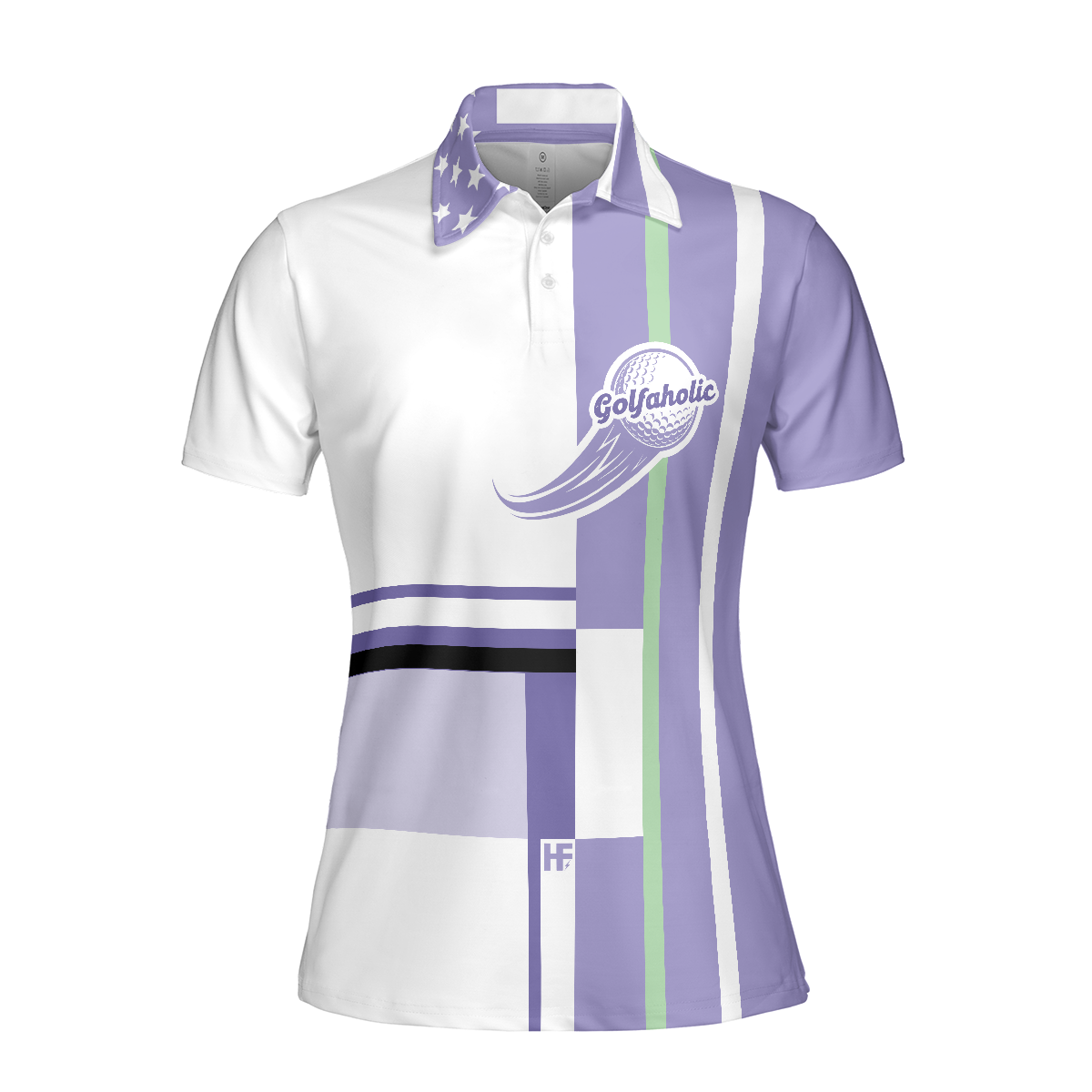 I Golf Like A Girl Try To Keep Up Short Sleeve Women Polo Shirt Lavender Golf Shirt For Ladies - 3