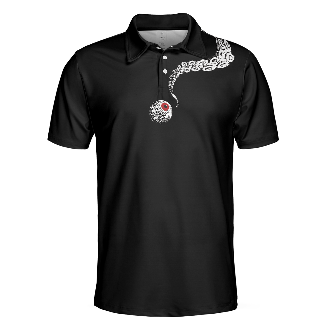 Red Sea Octopus Golf Polo Shirt Eye Golf Ball Artistic Golf Shirt For Men Gift For Golfers - 1