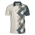 Vintage Pastel Argyle Pattern Polo Shirt For Men - 3