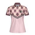 Some Girls Play Golf And Drink Too Much Short Sleeve Women Polo Shirt Funny Argyle Pattern Golf Shirt For Ladies - 3