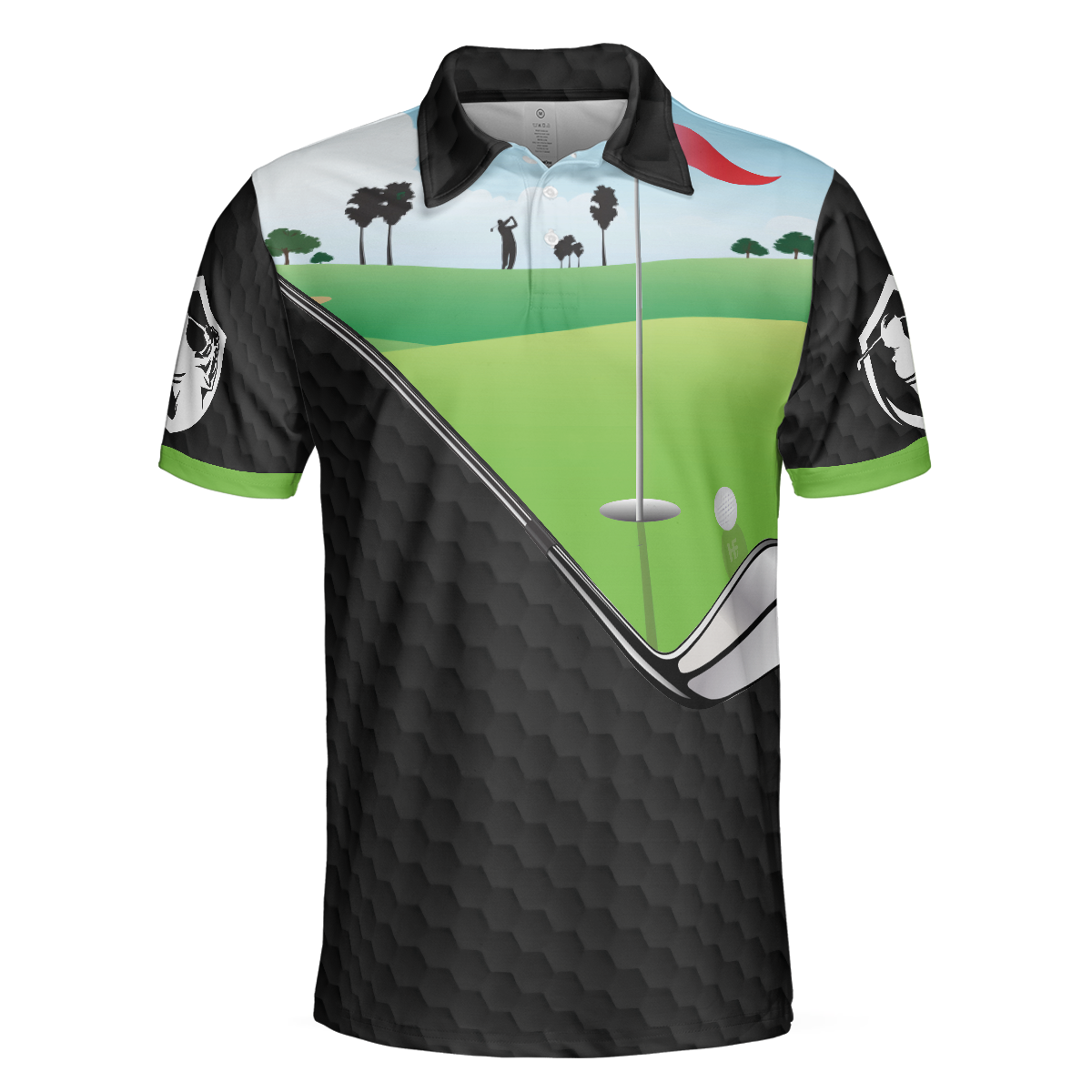 Yes I Do Have A Retirement Plan Golf Polo Shirt Black Golf Pattern Green Golf Course Polo Shirt Best Golf Shirt For Men - 3