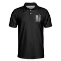 Golf Nation Short Sleeve Golf Polo Shirt Black And White American Flag Polo Shirt Patriotic Golf Shirt For Men - 3