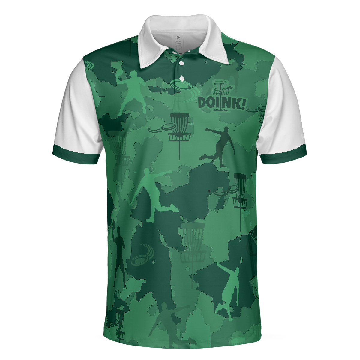 Camouflage Texture Doink Disc Golf Short Sleeve Polo Shirt Disc Player Polo Shirt Camo Disc Golf Shirt For Men - 3