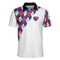 Bowling Heart Polo Shirt Plaid Pattern Golfing Shirt For Men Best Golf Polo Shirt For Hot Weather - 3