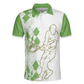 Tennis Now Beer Later Polo Shirt White And Green Tennis Shirt For Men - 3