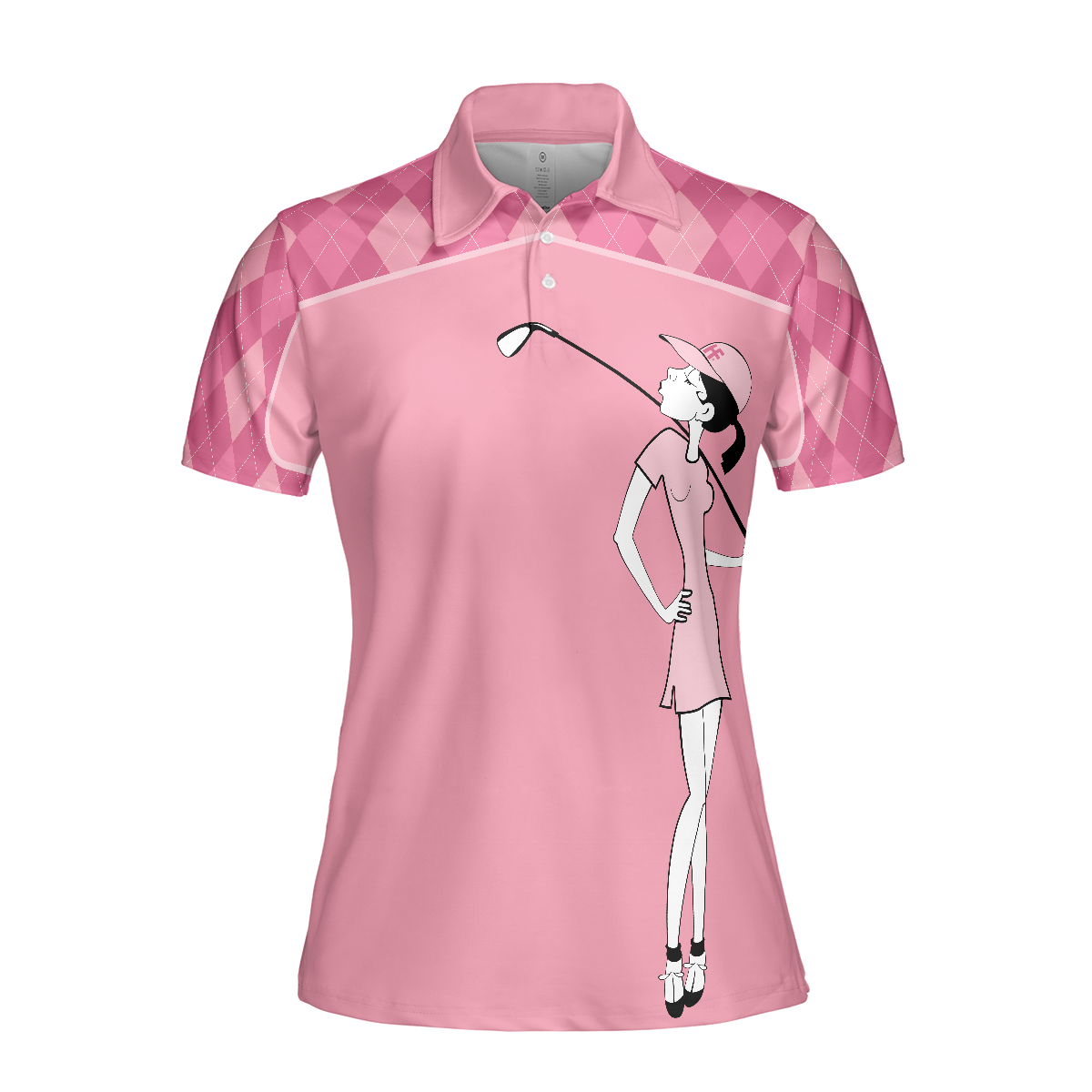 You Say Girl Cant Golf I Say Watch Me Short Sleeve Women Polo Shirt Pink Golf Shirt With Sayings For Ladies - 3