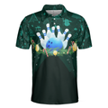 Christmas Wreath with Bowling Mens Polo Shirts - 3