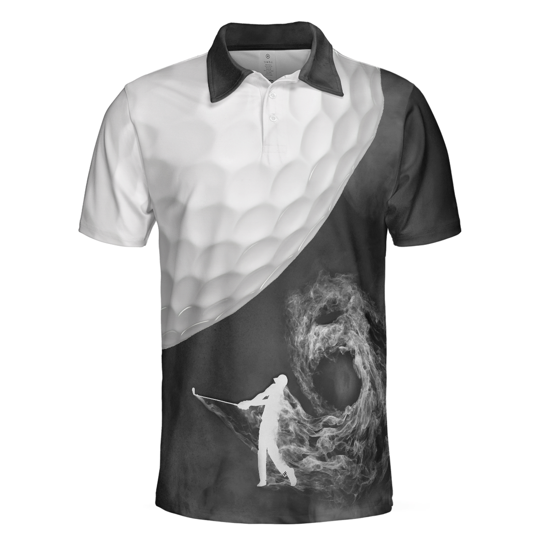 Golf Ball And Golfer With Smoke Golf Polo Shirt Smoke Golf Player Polo Shirt Best Golf Shirt For Men - 1