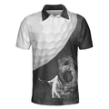 Golf Ball And Golfer With Smoke Golf Polo Shirt Smoke Golf Player Polo Shirt Best Golf Shirt For Men - 2