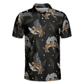 Tiger With Palm Leaves Tropical Tiger Polo Shirt Short Sleeve Tiger Shirt For Men Tiger Shirt Men Gift Idea - 3